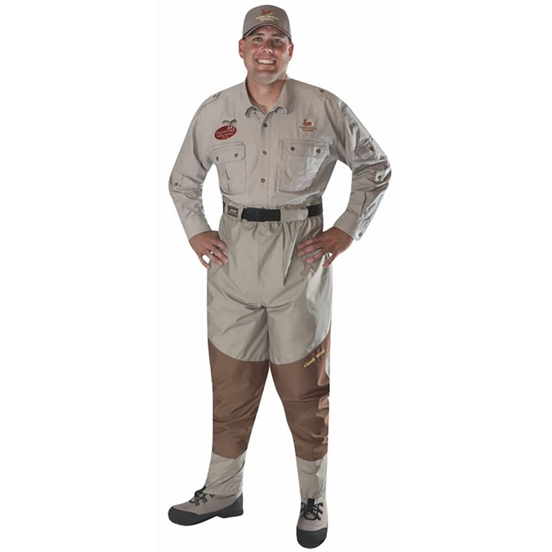 Caddis Wading Systems Men's Attractive 2-Tone Taupe Deluxe Breathable Stocking Foot Waist-High Wader, X-Large (CA12909W-XL) - Image 1